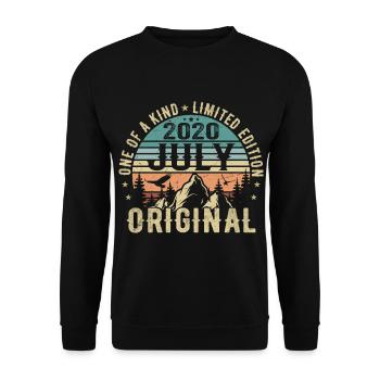 Anniversaire de juillet 2020 Cadeau d’anniversaire de juillet 2020 - Sweat-shirt Unisexe - noir - Devant - Alina (178cm) & Michal (187cm)