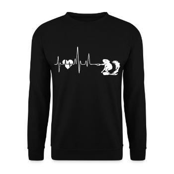 Wakeboarding Heartbeat - Unisex Sweatshirt - black - Front - Alina (178cm) & Michal (187cm)