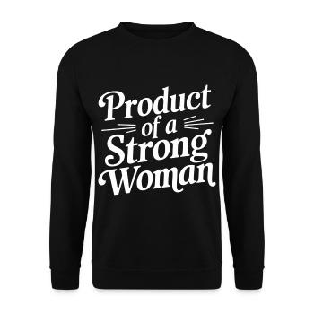 Product Of A Strong Woman 10 - Unisex Pullover - Schwarz - Vorne - Alina (178cm) & Michal (187cm)