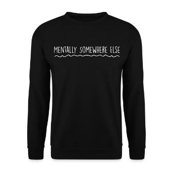 Geistig woanders - Unisex Pullover - Schwarz - Vorne - Alina (178cm) & Michal (187cm)