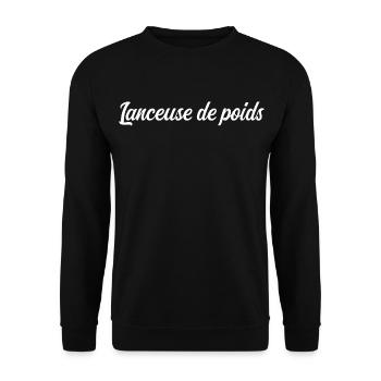 Shot Put Athletics Strength Competition Sport - Unisex Sweatshirt - black - Front - Alina (178cm) & Michal (187cm)
