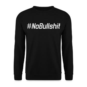 HASHTAG NO BULLSHIT #NoBullshit # No Bullshit - Sweat-shirt Unisexe - noir - Devant - Alina (178cm) & Michal (187cm)