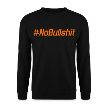 HASHTAG NO BULLSHIT #NoBullshit # No Bullshit - Unisex Pullover - Schwarz - Vorne - Alina (178cm) & Michal (187cm)