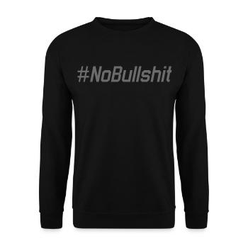 HASHTAG NO BULLSHIT #NoBullshit # No Bullshit - Sweat-shirt Unisexe - noir - Devant - Alina (178cm) & Michal (187cm)