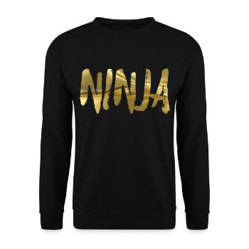 Ninja - Unisex Pullover - Schwarz - Vorne - Alina (178cm) & Michal (187cm)
