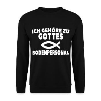 God Christ - Unisex Sweatshirt - black - Front - Alina (178cm) & Michal (187cm)