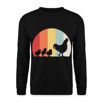 Poulets poussins - Sweat-shirt Unisexe - noir - Devant - Alina (178cm) & Michal (187cm)