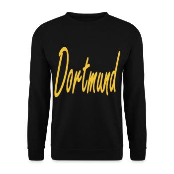 Dortmund Fussball Design - Unisex Pullover - Schwarz - Vorne - Alina (178cm) & Michal (187cm)