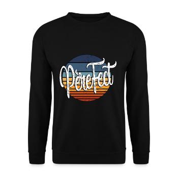Vater fect, Papa "Perfect", Vatertagsgeschenk - Unisex Pullover - Schwarz - Vorne - Alina (178cm) & Michal (187cm)