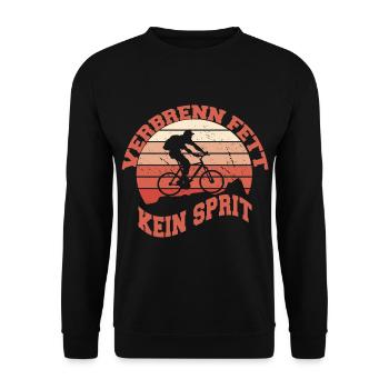 MTB |Mountain Bike | BMX | Rennrad | Motiv - Unisex Pullover - Schwarz - Vorne - Alina (178cm) & Michal (187cm)
