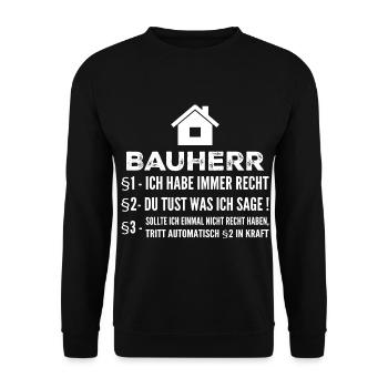 Chantier de construction de maison de constructeur cadeau amusant - Sweat-shirt Unisexe - noir - Devant - Alina (178cm) & Michal (187cm)