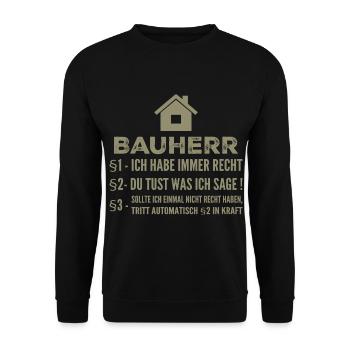Chantier de construction de maison de constructeur cadeau amusant - Sweat-shirt Unisexe - noir - Devant - Alina (178cm) & Michal (187cm)