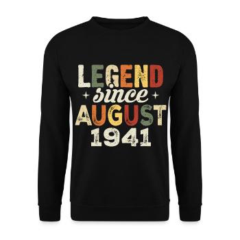 Août 1941 Anniversaire Août 1941 - Août 1941 - Sweat-shirt Unisexe - noir - Devant - Alina (178cm) & Michal (187cm)