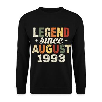 Août 1993 Anniversaire Août 1993 - Août 1993 - Sweat-shirt Unisexe - noir - Devant - Alina (178cm) & Michal (187cm)