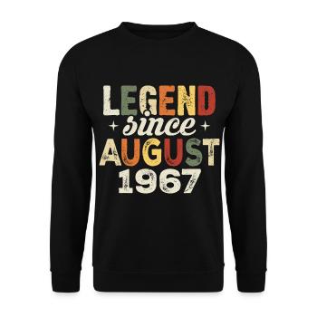 August 1967 Jahrestag August 1967 - August 1967 - Unisex Pullover - Schwarz - Vorne - Alina (178cm) & Michal (187cm)