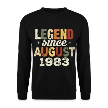 Août 1983 Anniversaire Août 1983 - Août 1983 - Sweat-shirt Unisexe - noir - Devant - Alina (178cm) & Michal (187cm)