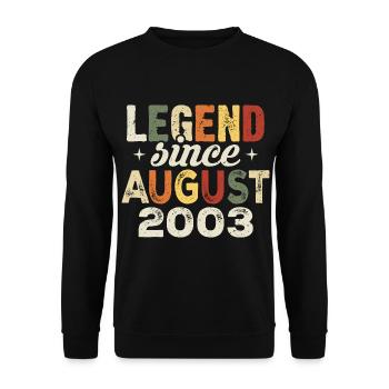 Août 2003 Anniversaire Août 2003 - Août 2003 - Sweat-shirt Unisexe - noir - Devant - Alina (178cm) & Michal (187cm)