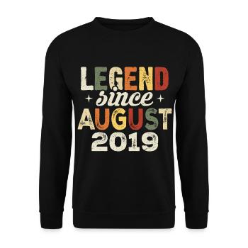 August 2019 Anniversary August 2019 - August 2019 - Unisex Sweatshirt - black - Front - Alina (178cm) & Michal (187cm)