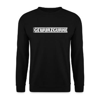 „Genussmittel“ Serie | Gewürzgurke - Unisex Pullover - Schwarz - Vorne - Alina (178cm) & Michal (187cm)