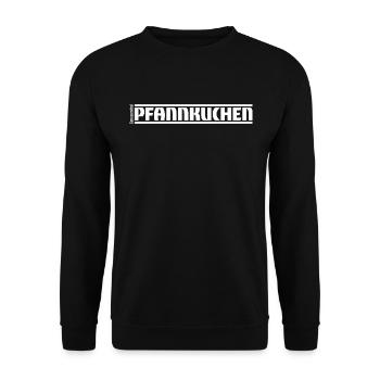 „Genussmittel“ Serie | Pfannkuchen - Unisex Pullover - Schwarz - Vorne - Alina (178cm) & Michal (187cm)