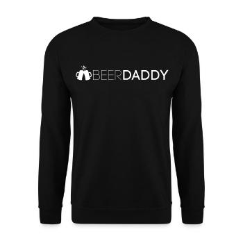BeerDaddy funny birthday-father's day gift idea - Unisex Sweatshirt - black - Front - Alina (178cm) & Michal (187cm)