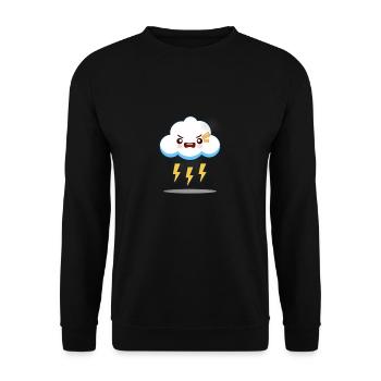 Rays another cloud! - Unisex Sweatshirt - black - Front - Alina (178cm) & Michal (187cm)