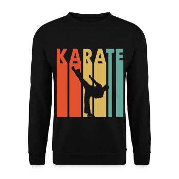 Karate - Unisex Pullover - Schwarz - Vorne - Alina (178cm) & Michal (187cm)