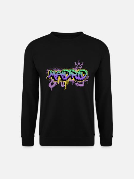 Madrid Spanien Stadt Graffiti Spray Sprayer - Unisex Pullover - Schwarz