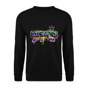 Southampton England City Graffiti Spray Sprayer - Unisex Sweatshirt - black - Front - Alina (178cm) & Michal (187cm)