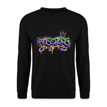 Augsburg Allemagne City Graffiti Spray Sprayer - Sweat-shirt Unisexe - noir - Devant - Alina (178cm) & Michal (187cm)