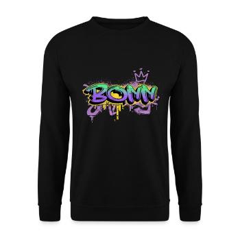 Bonn Allemagne Ville Graffiti Spray Sprayer - Sweat-shirt Unisexe - noir - Devant - Alina (178cm) & Michal (187cm)