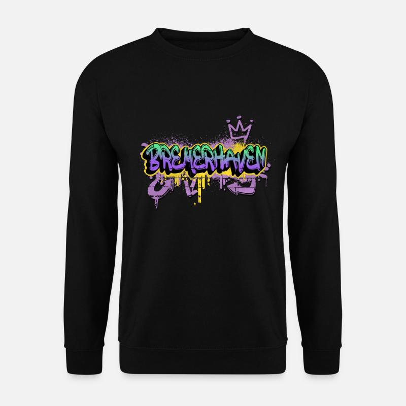 Bremerhaven Germany Graffiti Spray Sprayer - Unisex Sweatshirt - black