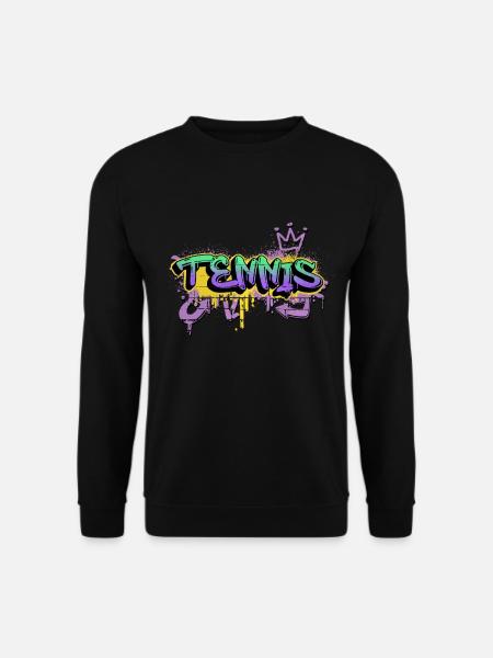 Tennis Graffiti Spray Sprayer Player Sports - Unisex Sweatshirt - black