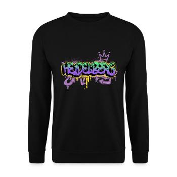 Heidelberg Deutschland Graffiti Spray Sprayer - Unisex Pullover - Schwarz - Vorne - Alina (178cm) & Michal (187cm)