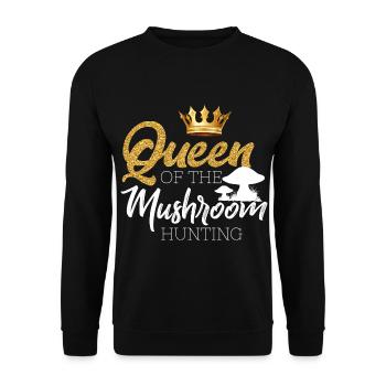 Mushroom pickers and mushroom friends - Unisex Sweatshirt - black - Front - Alina (178cm) & Michal (187cm)