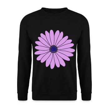 Flower Purple Marguerite - Unisex Sweatshirt - black - Front - Alina (178cm) & Michal (187cm)