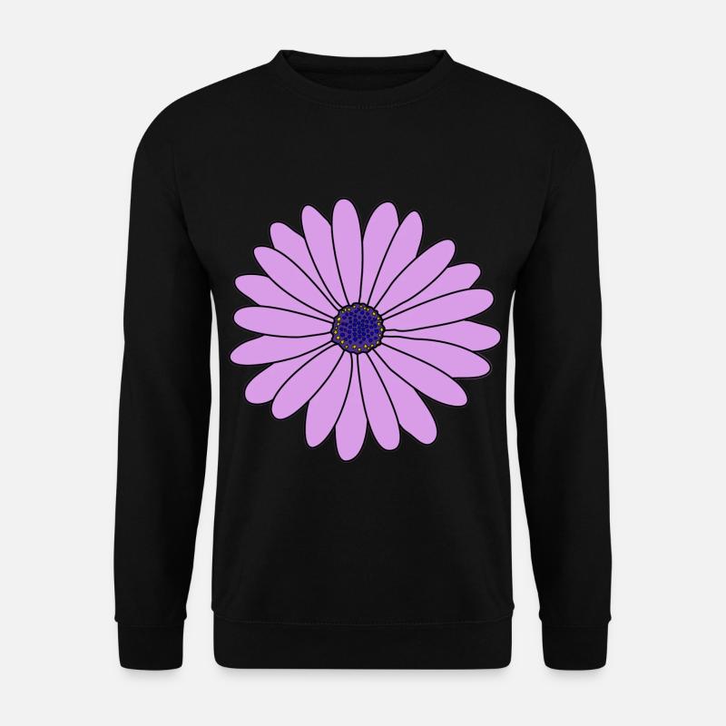 Blume lila Margerite - Unisex Pullover - Schwarz