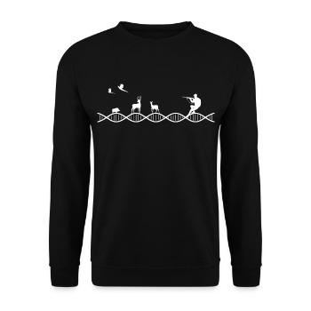 DNA Hunting Hunter - Unisex Sweatshirt - black - Front - Alina (178cm) & Michal (187cm)