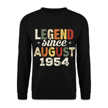 Août 1954 Anniversaire Août 1954 - Août 1954 - Sweat-shirt Unisexe - noir - Devant - Alina (178cm) & Michal (187cm)