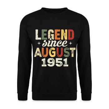 Août 1951 Anniversaire Août 1951 - Août 1951 - Sweat-shirt Unisexe - noir - Devant - Alina (178cm) & Michal (187cm)