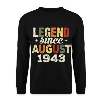 August 1943 Anniversary August 1943 - August 1943 - Unisex Sweatshirt - black - Front - Alina (178cm) & Michal (187cm)