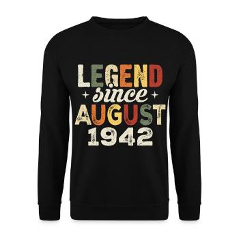 August 1942 Anniversary August 1942 - August 1942 - Unisex Sweatshirt - black - Front - Alina (178cm) & Michal (187cm)