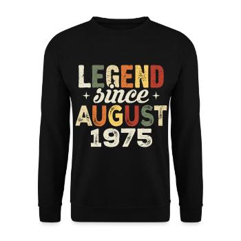 Août 1975 Anniversaire Août 1975 - Août 1975 - Sweat-shirt Unisexe - noir - Devant - Alina (178cm) & Michal (187cm)