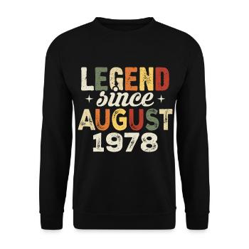 Août 1978 Anniversaire Août 1978 - Août 1978 - Sweat-shirt Unisexe - noir - Devant - Alina (178cm) & Michal (187cm)