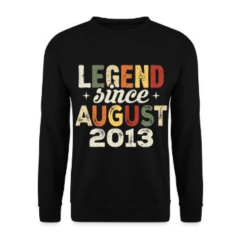 August 2013 Anniversary August 2013 - August 2013 - Unisex Sweatshirt - black - Front - Alina (178cm) & Michal (187cm)
