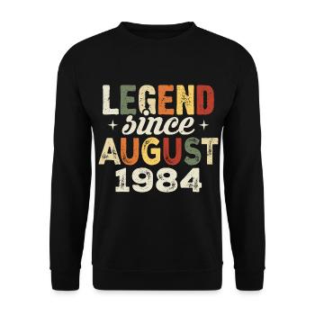 Août 1984 Anniversaire Août 1984 - Août 1984 - Sweat-shirt Unisexe - noir - Devant - Alina (178cm) & Michal (187cm)