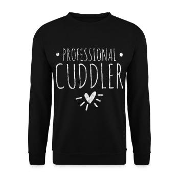 Professional Cuddler 3 - Unisex Pullover - Schwarz - Vorne - Alina (178cm) & Michal (187cm)