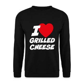 I Love Grilled Cheese - Unisex Sweatshirt - black - Front - Alina (178cm) & Michal (187cm)