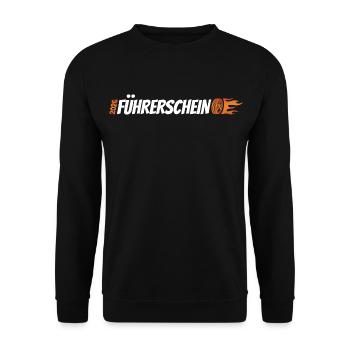 Driver's license passed 2026 - Driver's license - Unisex Sweatshirt - black - Front - Alina (178cm) & Michal (187cm)
