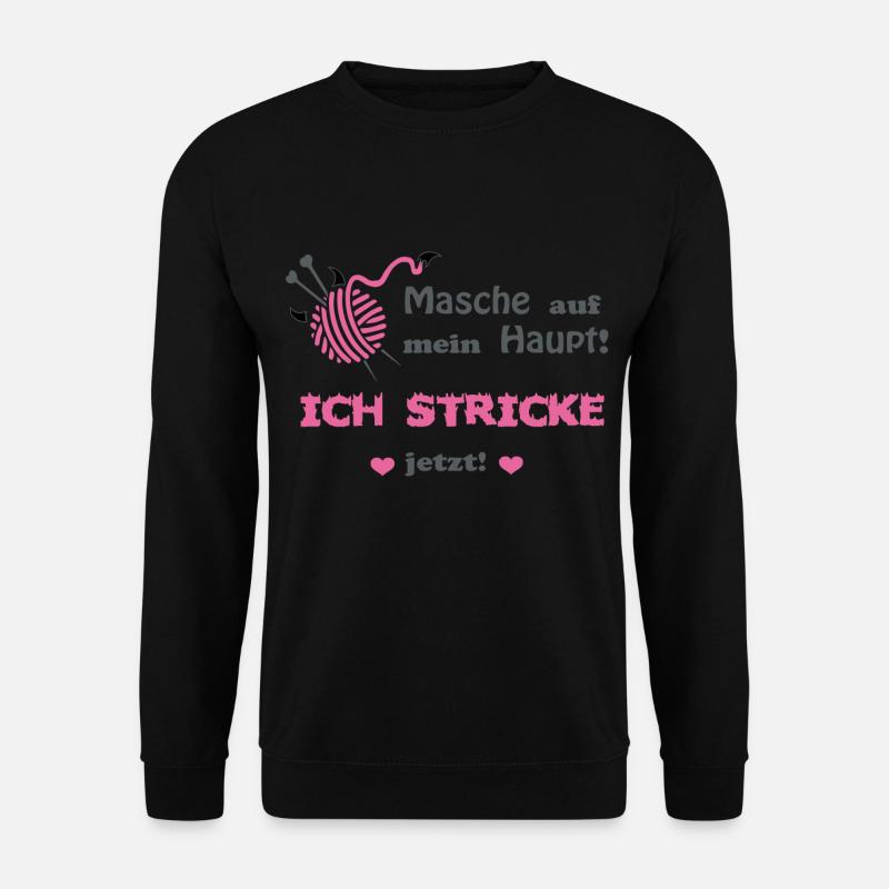 Stricken - Unisex Pullover - Schwarz